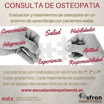 practicas escuela de osteopatia, alumnos de osteopatia en practicas, practicas clinicas osteopatas, consultas gratis de osteopatia